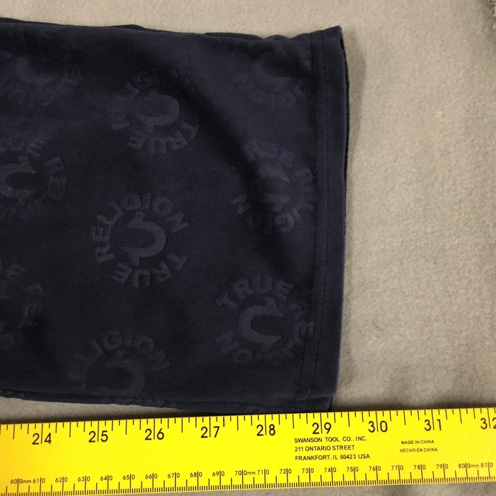 True Religion Mens Navy Blue Fleece Logo Sleepwear‎ Lounge Pants Medium NWT